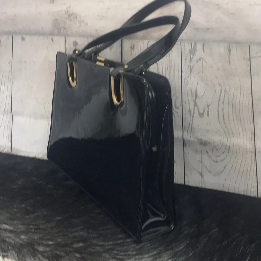 Vintage 50s Dobbies Bags Black patent leather